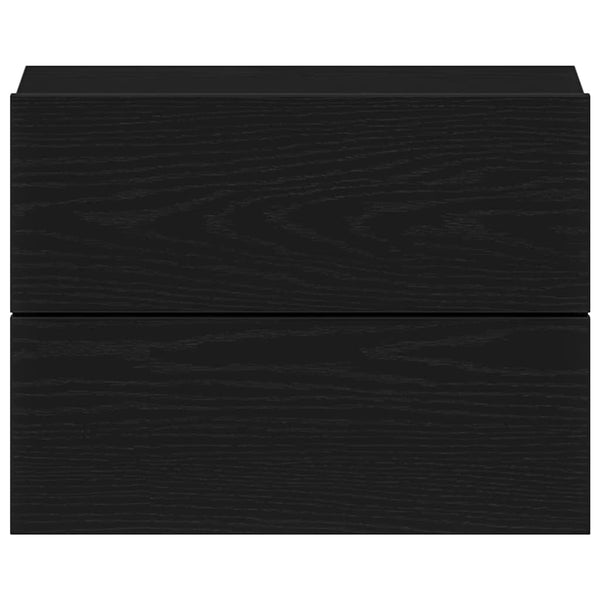 Yöpöytäkaappi 2 pcs Musta tammi. 40 x 30 x 30 cm Tekninen puu