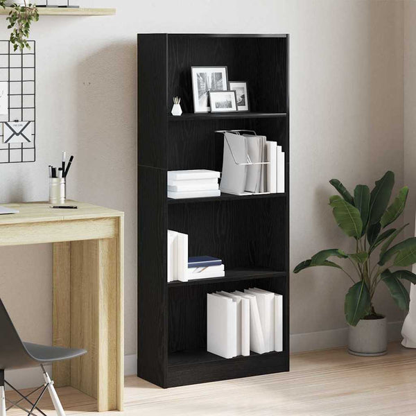Kirjahylly 60 x 24 x 143 cm Tekninen puu Musta tammi.