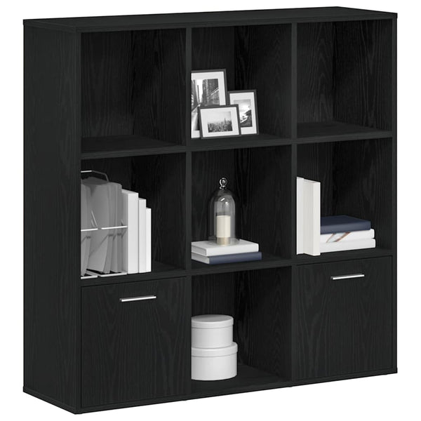Kirjakaappi musta tammi 98x29x97,5 cm tekopuu