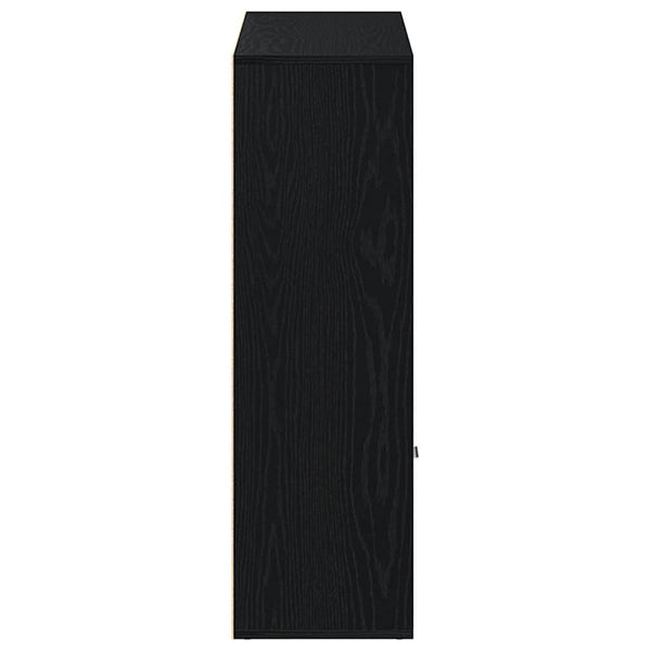 Kirjakaappi musta tammi 98x29x97,5 cm tekopuu