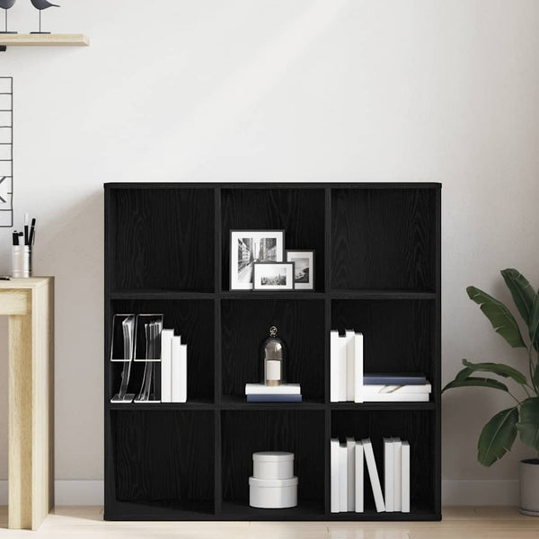 Kirjakaappi musta tammi 98x29x97,5 cm tekopuu
