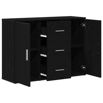 Senkki musta tammi 91x29,5x65 cm tekninen puu
