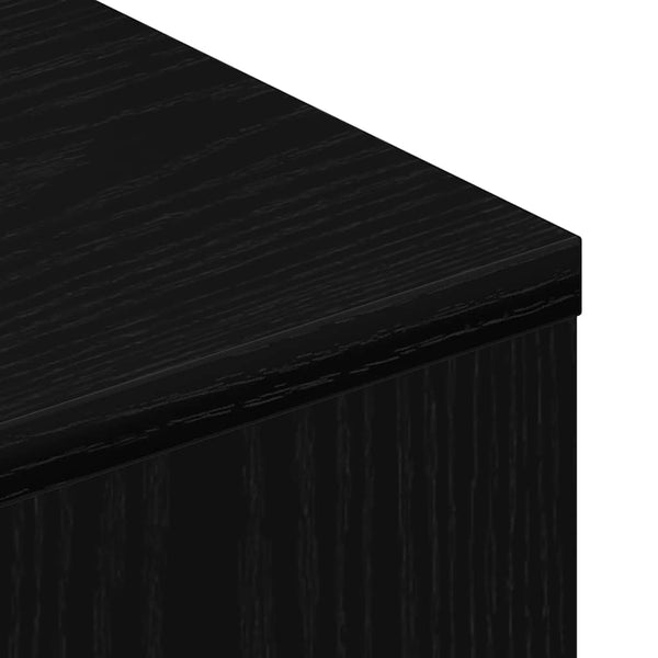 TV-taso pyörillä musta tammi 102x34,5x43 cm tekopuu