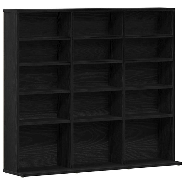 CD-kaappi musta tammi 100x23x89,5 cm tekopuu
