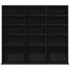 CD-kaappi musta tammi 100x23x89,5 cm tekopuu