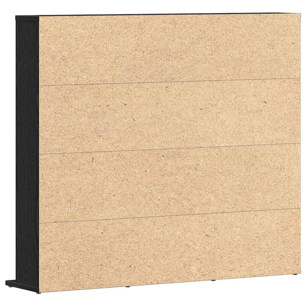 CD-kaappi musta tammi 100x23x89,5 cm tekopuu