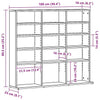 CD-kaappi musta tammi 100x23x89,5 cm tekopuu