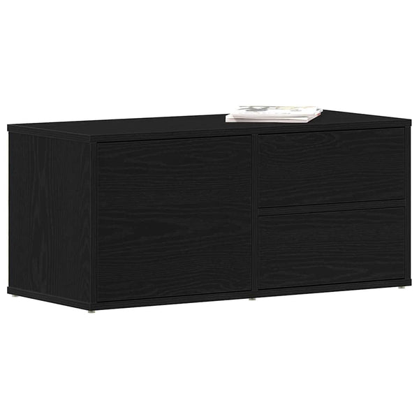 TV-kaappi Musta tammi. 80 x 34 x 36 cm Tekninen puu