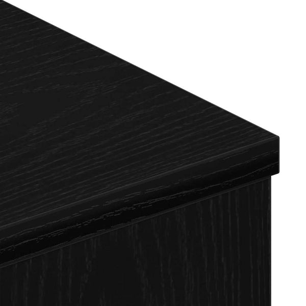 TV-kaappi laatikon kanssa Musta tammi. 80x34x30 cm Tekninen puu