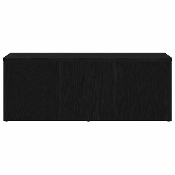 TV-kaappi laatikon kanssa Musta tammi. 80x34x30 cm Tekninen puu