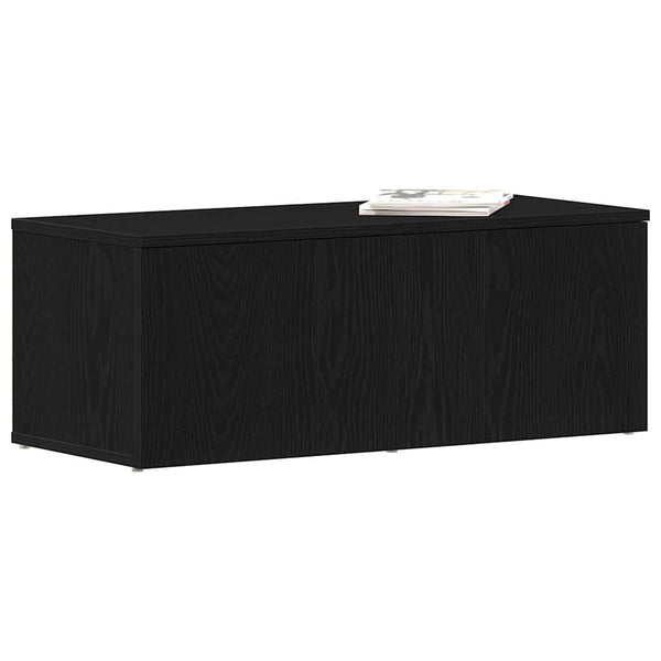 TV-kaappi laatikon kanssa Musta tammi. 80x34x30 cm Tekninen puu