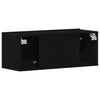 TV-kaapit Musta tammi 80 x 30 x 30 cm Tekninen puu