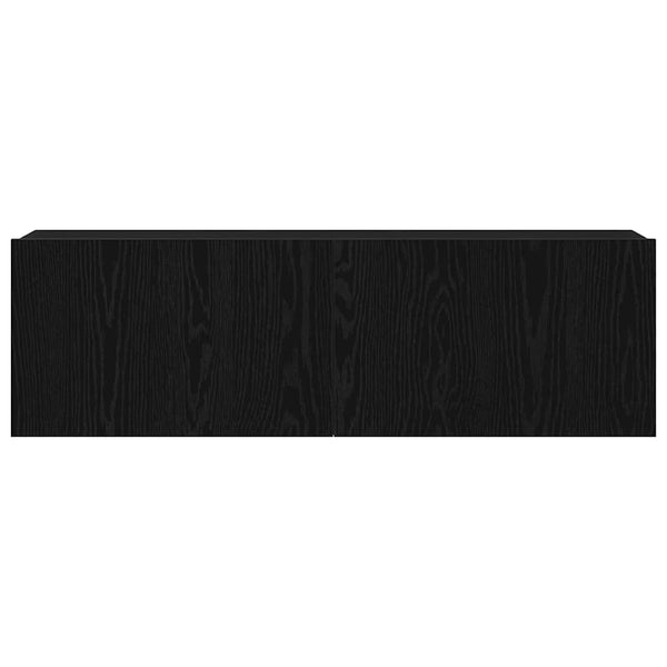 TV-kaappi Musta tammi. 100 x 30 x 30 cm Tekninen puu