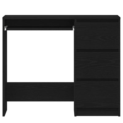 Työpöytä musta tammi 90x45x76 cm tekninen puu