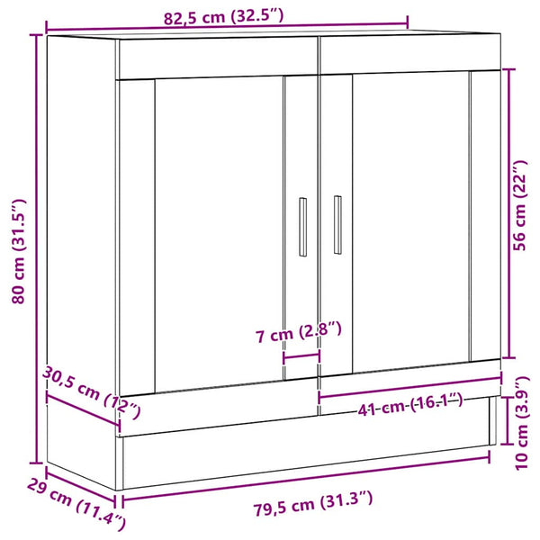 Kirjahylly 3 tasoa 82,5 x 30,5 x 80 cm Tekninen puu