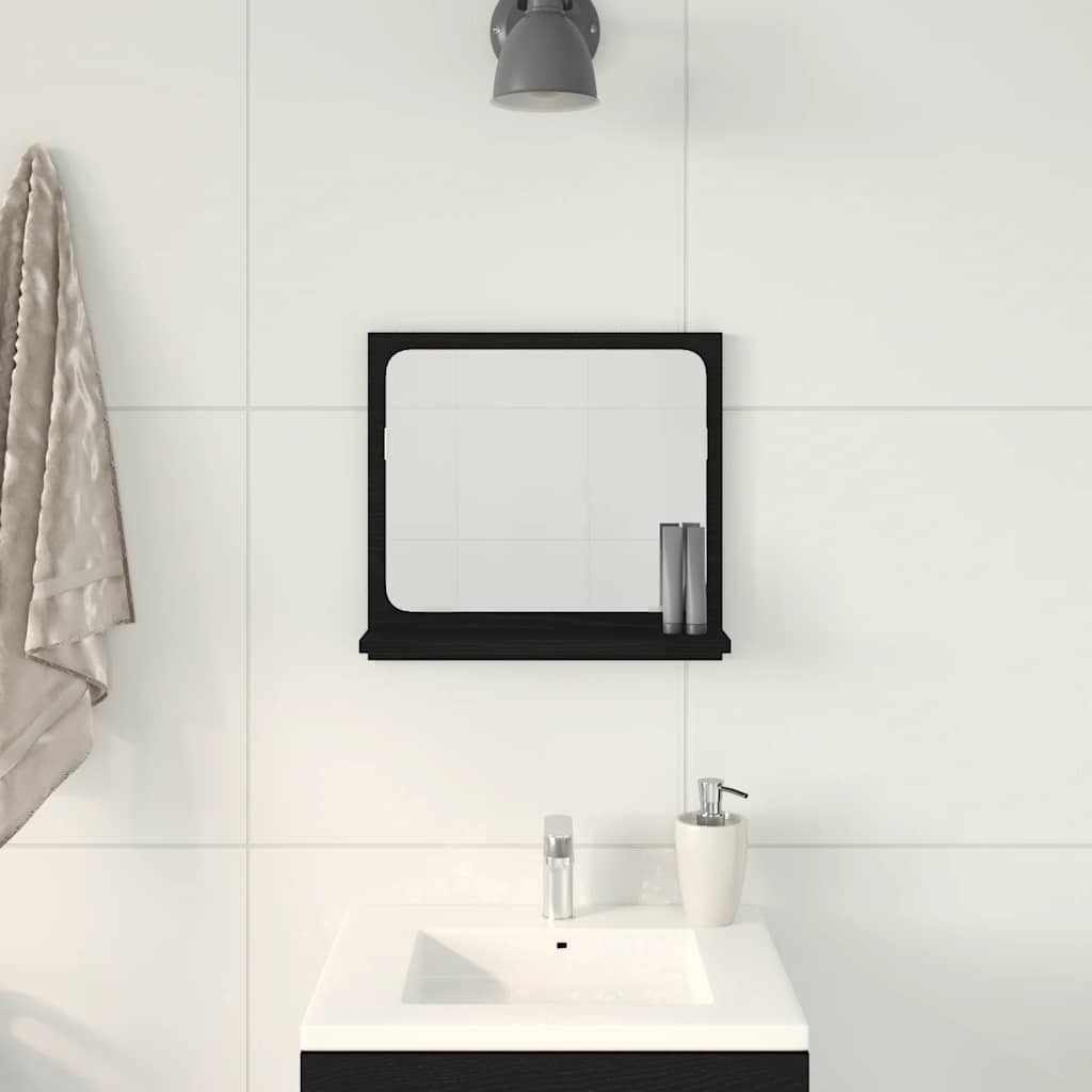 Musta tammi kylpyhuoneen peili Jiiajing 40x10,5x37cm (puinen)