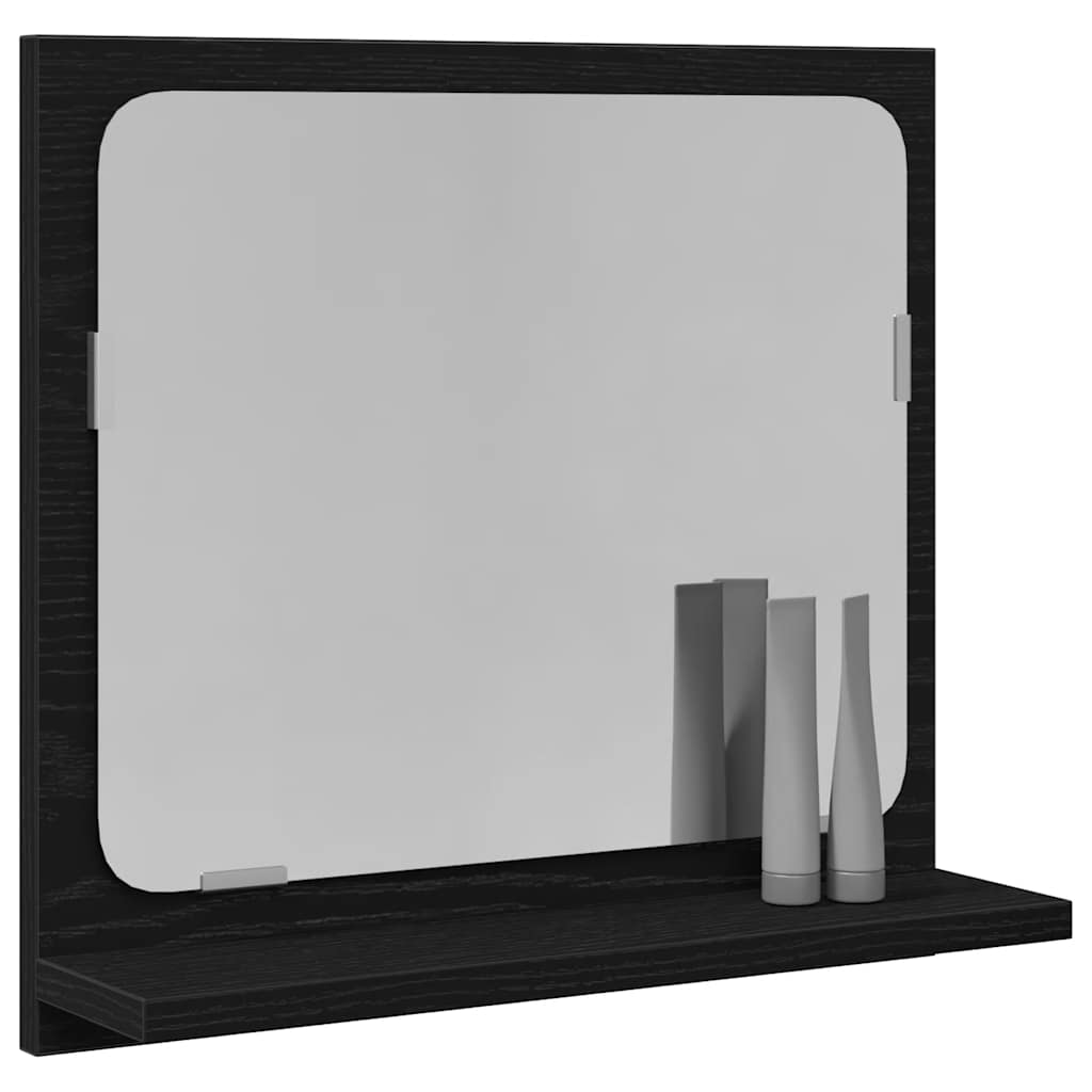 Musta tammi kylpyhuoneen peili Jiiajing 40x10,5x37cm (puinen)