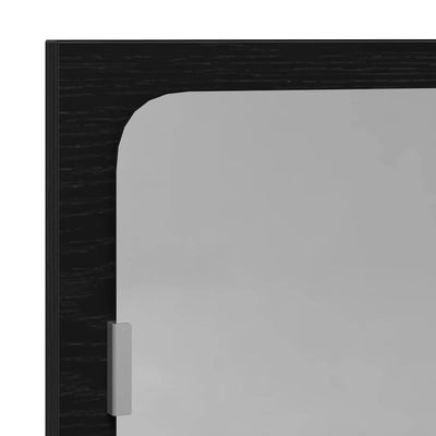 Kylpyhuoneen peili musta tammi 40x10,5x37 cm tekninen puu