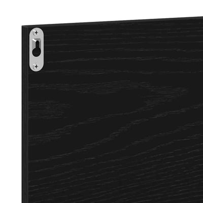 Kylpyhuoneen peili musta tammi 40x10,5x37 cm tekninen puu