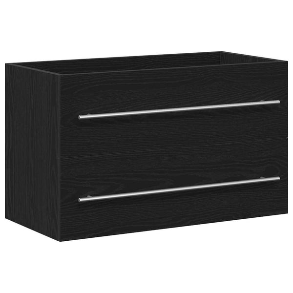 Tiskiallaskaappi musta tammi 80x38,5x48 cm tekopuu