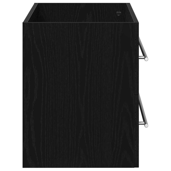 Kylpyhuoneen pesuallaskaappi musta tammi 100x38,5x48 cm keinopuu