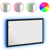 Kylpyhuoneen peili LED-valoilla musta tammi 60x8,5x37 cm