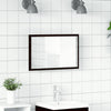 Kylpyhuoneen peili LED-valoilla musta tammi 60x8,5x37 cm