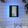 LED-kylpyhuoneen peilikaappi musta tammi 40x12x45 cm tekopuu