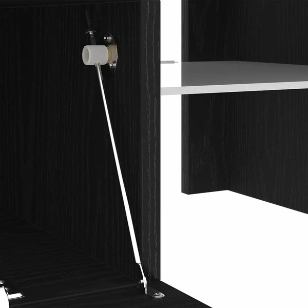 TV-kaappi tammi mustana. 120 x 35 x 40 cm Tekninen puu