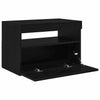TV-kaappi LED -nauhavalot Musta 60 x 35 x 40 cm Tekninen puu