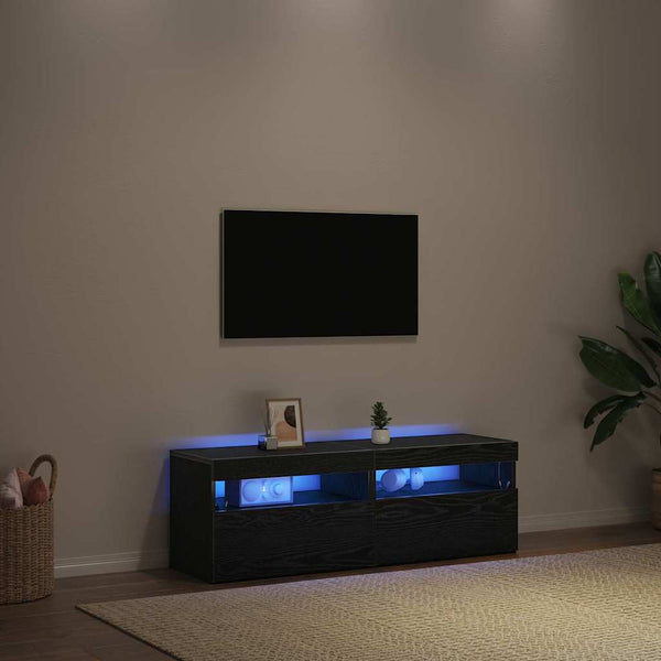 TV-kaappi 2 pcs Musta 60 x 35 x 40 cm Tekninen puu