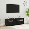 TV-kaappi 2 pcs Musta 60 x 35 x 40 cm Tekninen puu
