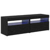 TV-kaappi 2 pcs Musta 60 x 35 x 40 cm Tekninen puu