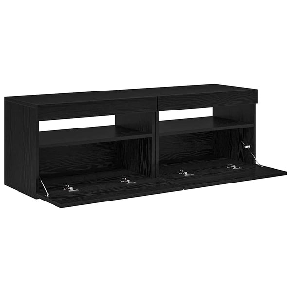 TV-kaappi 2 pcs Musta 60 x 35 x 40 cm Tekninen puu