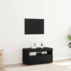 TV-kaappi LED -nauhavalot Musta 75 x 35 x 40 cm Tekninen puu