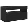 TV-kaappi LED -nauhavalot Musta 75 x 35 x 40 cm Tekninen puu
