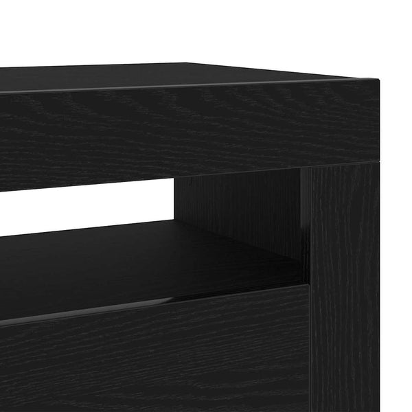 TV-kaappi 2 pcs Musta 75 x 35 x 40 cm Tekninen puu