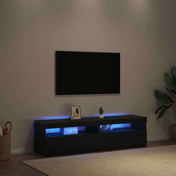 TV-kaappi 2 pcs Musta 75 x 35 x 40 cm Tekninen puu