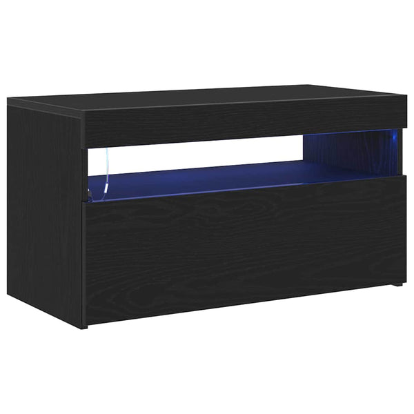 TV-kaappi 2 pcs Musta 75 x 35 x 40 cm Tekninen puu