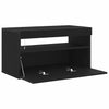 TV-kaappi 2 pcs Musta 75 x 35 x 40 cm Tekninen puu