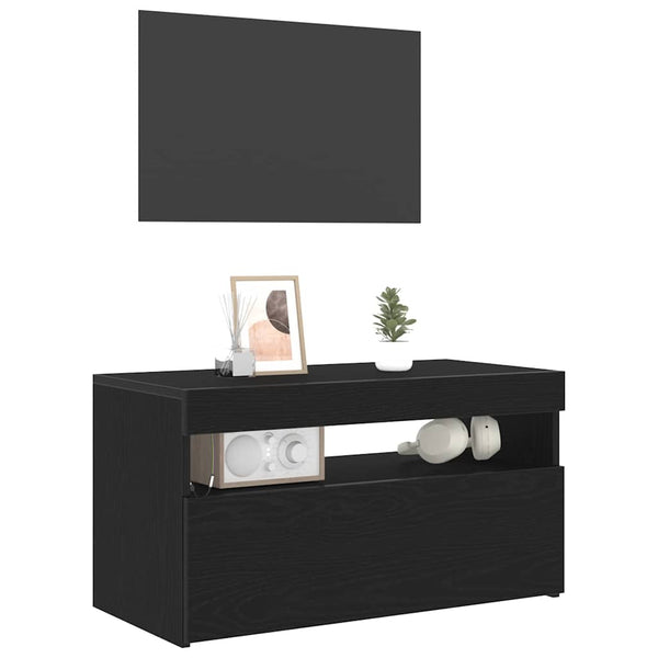 TV-kaappi 2 pcs Musta 75 x 35 x 40 cm Tekninen puu