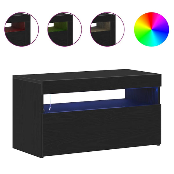 TV-kaappi 2 pcs Musta 75 x 35 x 40 cm Tekninen puu