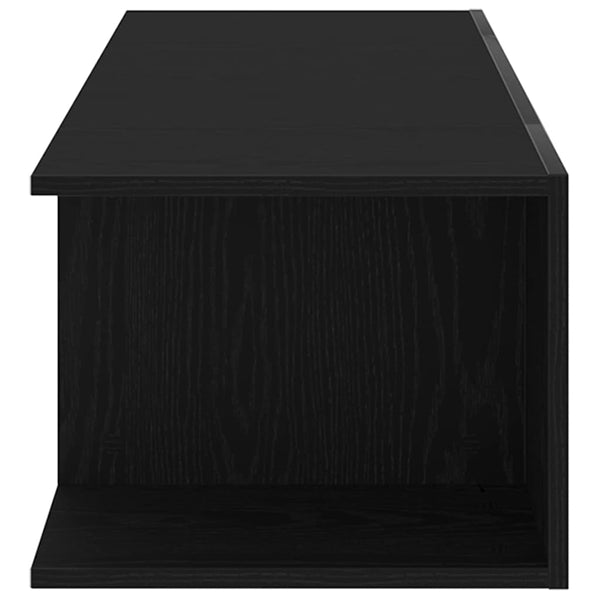TV-kaappi Musta tammi. 90 x 39 x 30 cm Tekninen puu