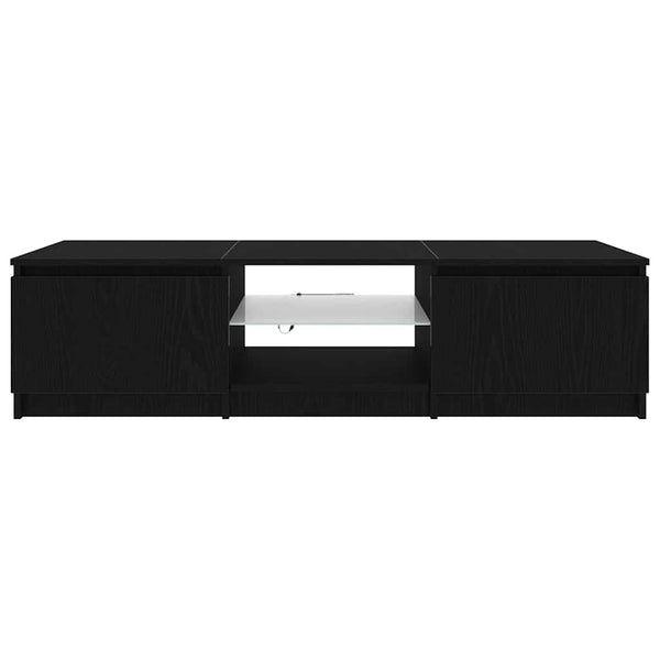 TV-kaappi Musta tammi. 140 x 38,5 x 36 cm Tekninen puu
