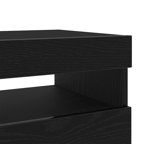 TV-kaappi Musta tammi. 80 x 35 x 40 cm Tekninen puu
