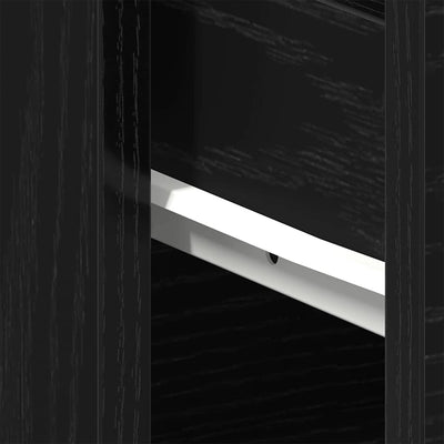 Musta yöpöytäkaappi Manerva 40x30x39cm (2 pcs puinen)