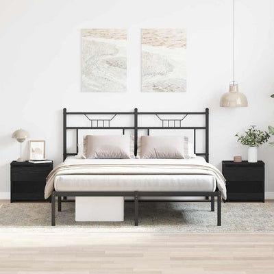 Musta yöpöytäkaappi Manerva 40x30x39cm (2 pcs puinen)