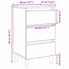 Musta tammi yöpöytäkaappi Ghiulpichiar 40x35x69cm (puinen)