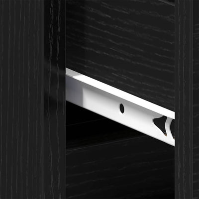 Musta tammi yöpöytäkaappi Bernie 40x35x69cm (puinen)