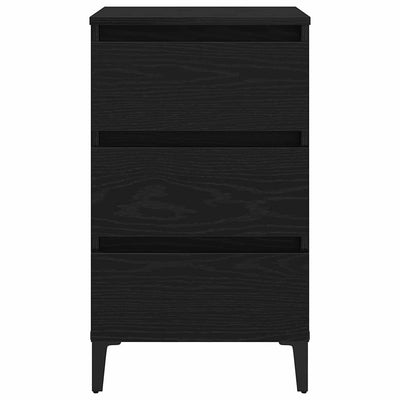 Musta tammi yöpöytäkaappi Bernie 40x35x69cm (puinen)